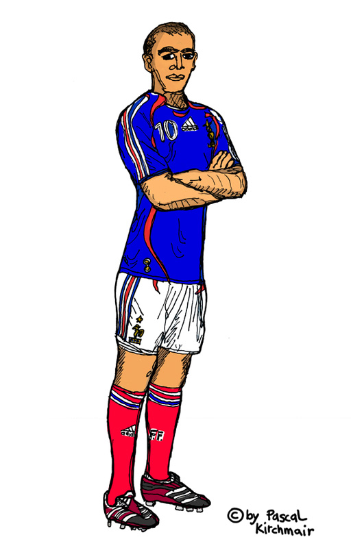 Caricature de Zinedine Zidane - ch'ti-rol